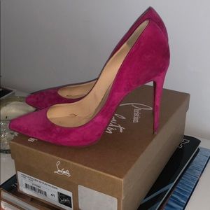 PINK SUEDE CHRISTIAN LOUBOUTIN PIGALLE FOLLIES 41